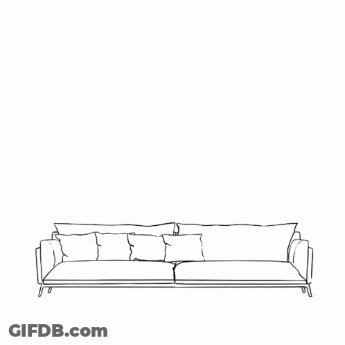 Drawing Of Couch With Branik Beer Bottles And Cans GIF