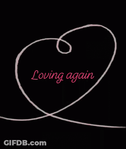 Drawing Of Heart With Loving Again GIF