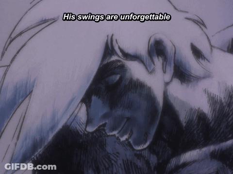 Drawing Of Man His Swings Are Unforgettable GIF