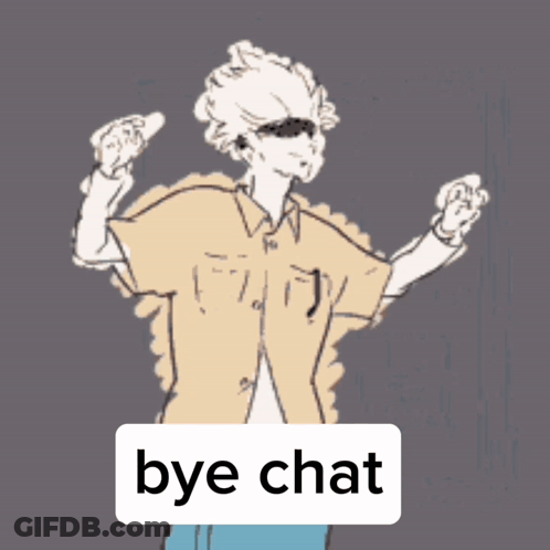 Drawing Of Man In Front Of Open Door Bye Chat GIF