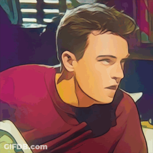Drawing Of Man In Red Shirt GIF