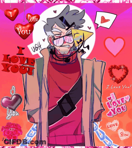 Drawing Of Man Saying I Love You GIF