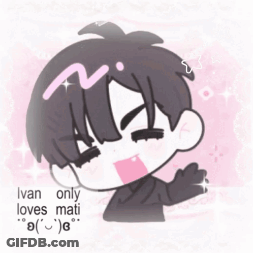 Drawing Of Man Saying Ivan Only Loves Mati GIF