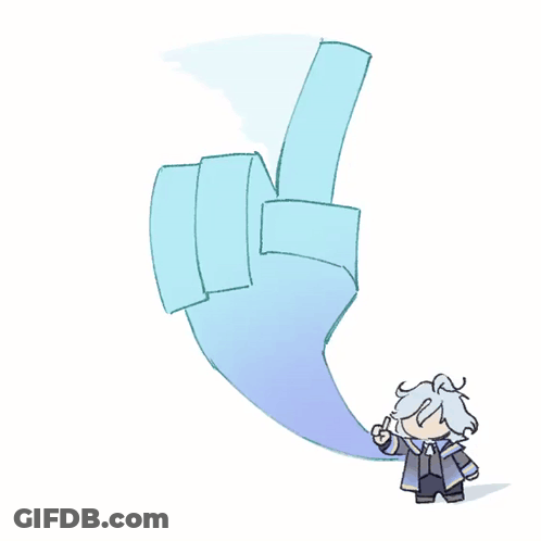 Drawing Of Person Pointing At Blue Arrow GIF