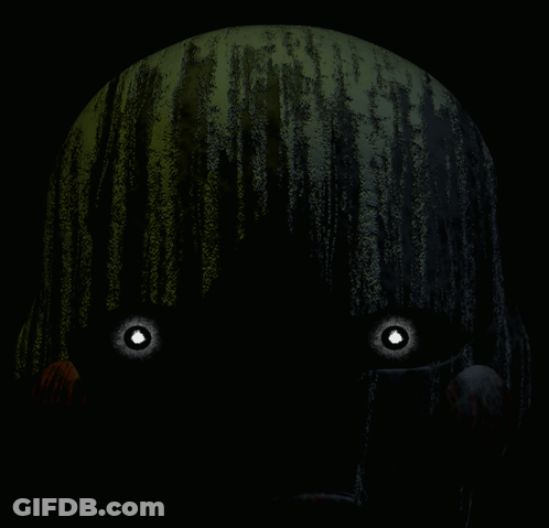 Drawing Of Person With Glowing Eyes In Dark GIF