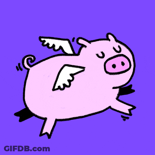 Drawing Of Pig With Wings GIF