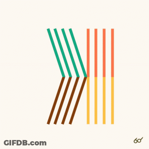 Drawing Of Straws With Letter K GIF