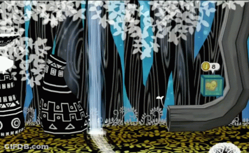 Drawing Of Waterfall With Number 8 GIF