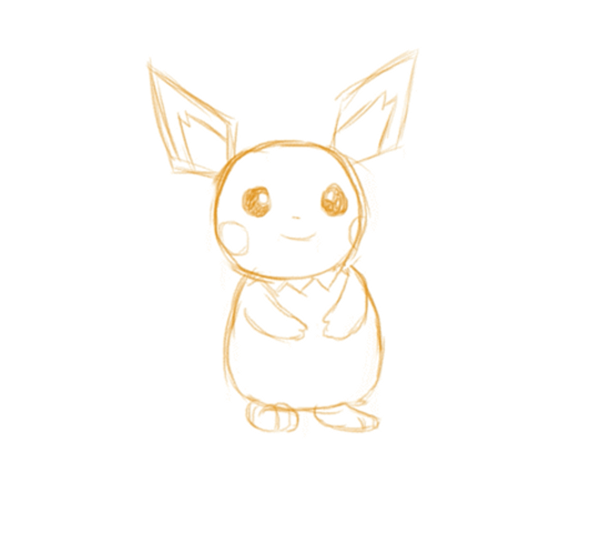 Drawing Pichu Dancing GIF