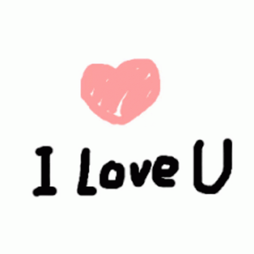 Drawing Pink Heart Love You GIF