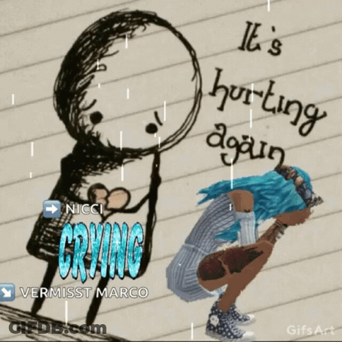 Drawing Saying It's Hurting Again GIF