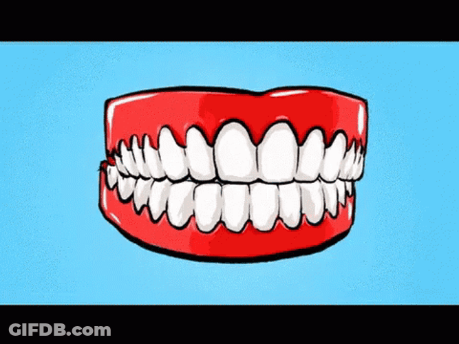 Drawing Teeth Grinning GIF