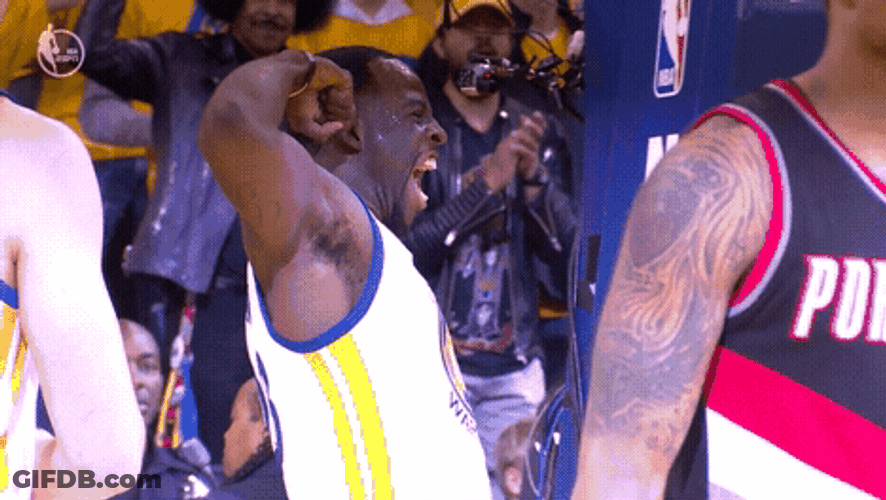 Draymond Green Fired Up For Victory GIF