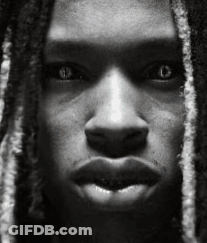 Dreadlocked Man Close-Up GIF