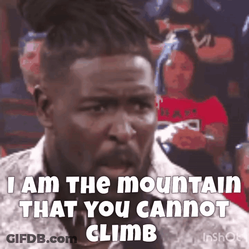 Dreadlocked Man: I Am Mountain You Cannot Climb GIF