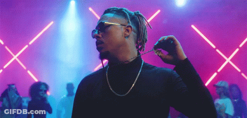 Dreadlocked Man In Sunglasses And Gold Chain GIF