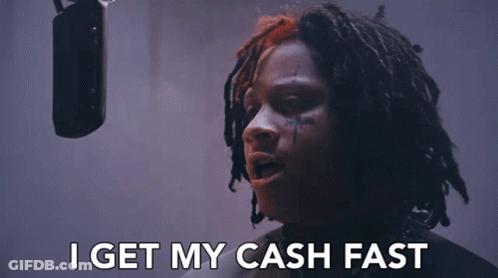 Dreadlocked Man Says I Get My Cash Fast GIF