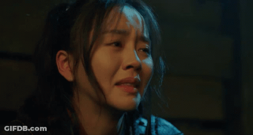 Dreadlocked Woman Crying Eyes Closed GIF