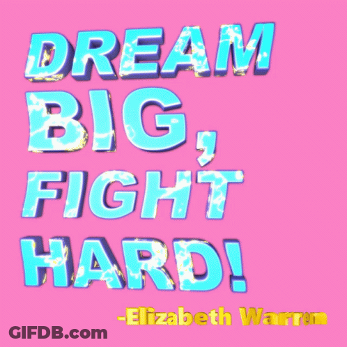 Dream Big Fight Hard Poster GIF