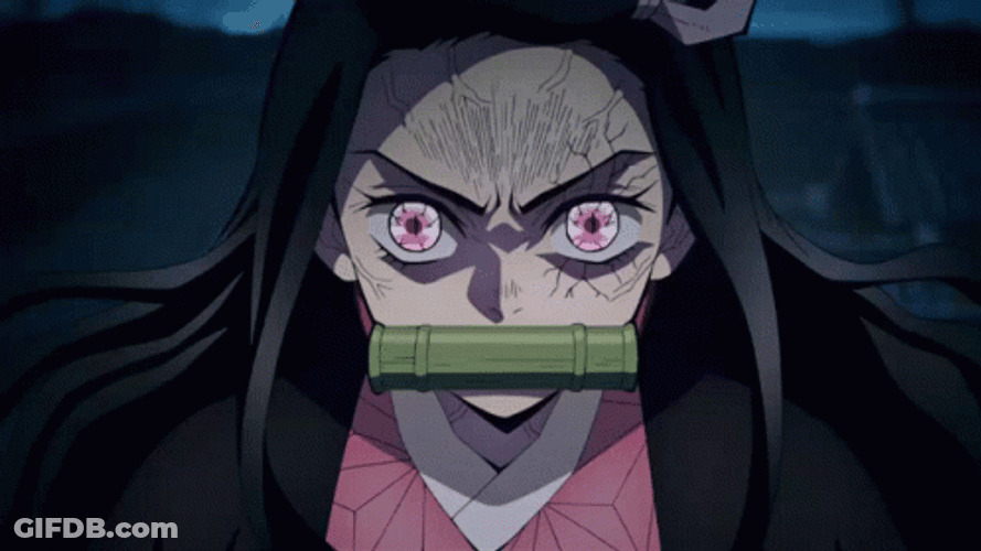 Dreaming Nezuko Fighting GIF