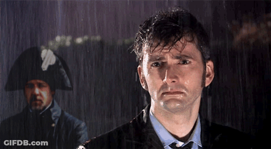 Drenched Meh Face Man GIF