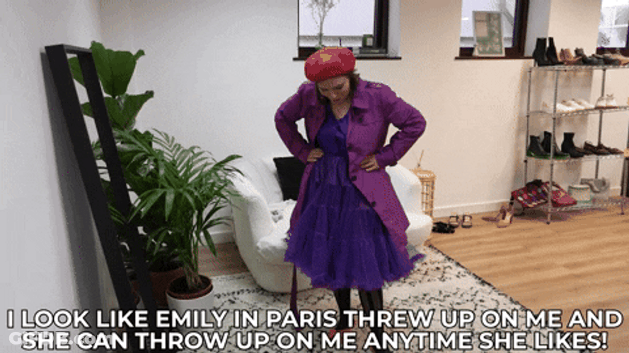 Dressing Like Emily In Paris GIF