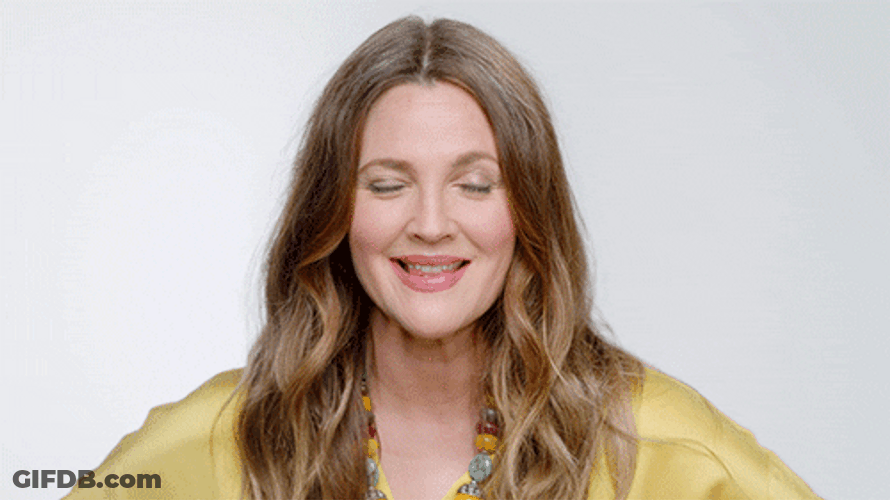 Drew Barrymore Excited Scream GIF