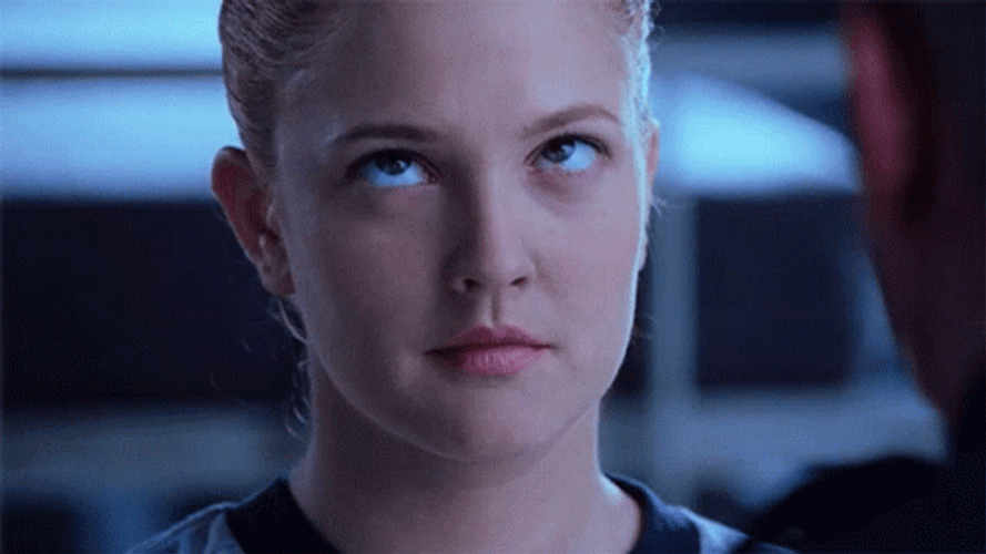 Drew Barrymore Eye Roll GIF