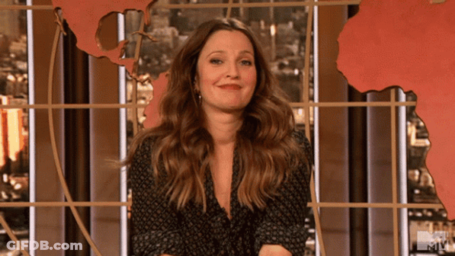 Drew Barrymore Feeling Flattered GIF