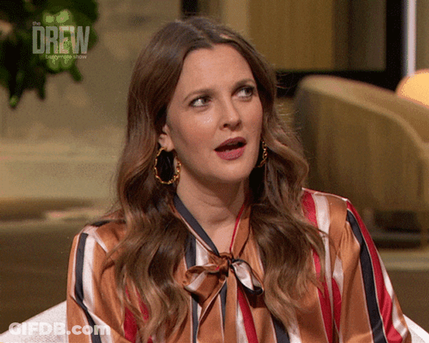 Drew Barrymore Not Sure GIF