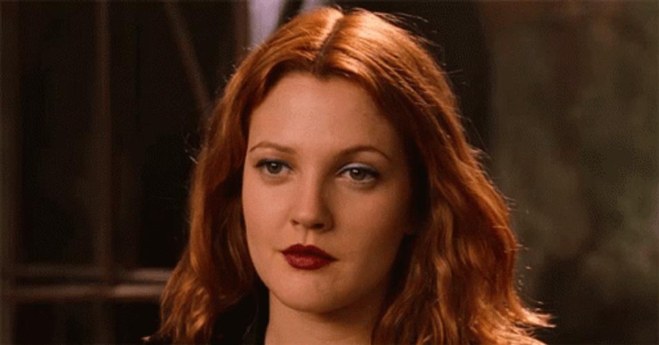 Drew Barrymore Smirk GIF