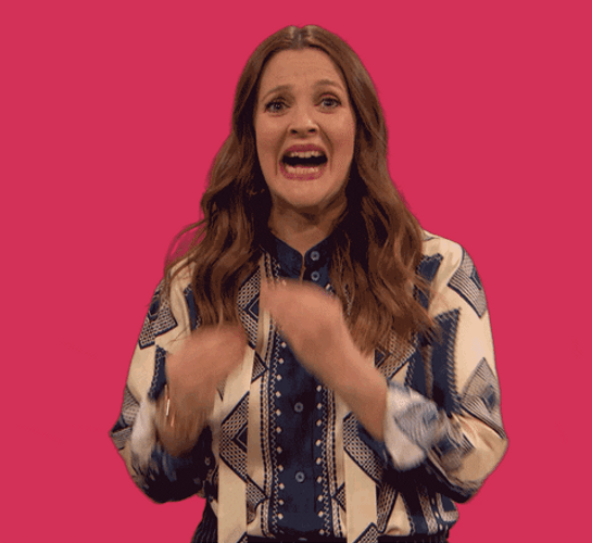 Drew Barrymore Teeth Chattering GIF