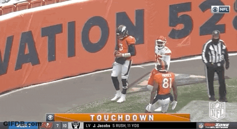 Drew Lock Dancing In Touchdown Zone GIF