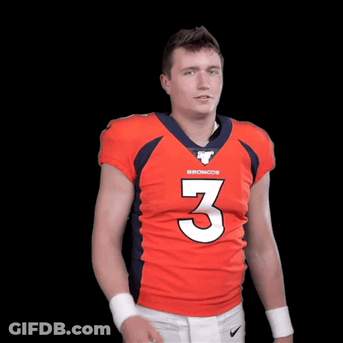 Drew Lock Doing Quiet Hand Sign GIF
