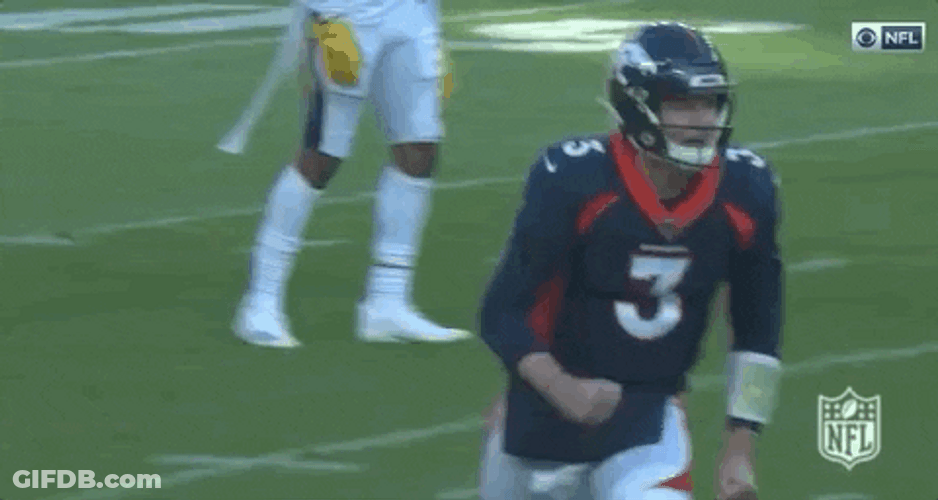 Drew Lock Fist Pump While Running GIF