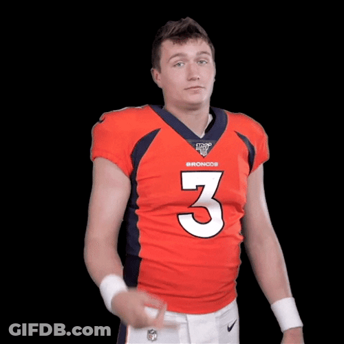Drew Lock Giving Salute GIF