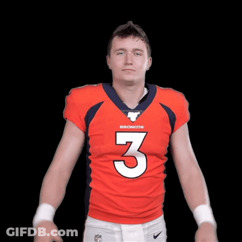 Drew Lock Making Goal Hand Gesture GIF
