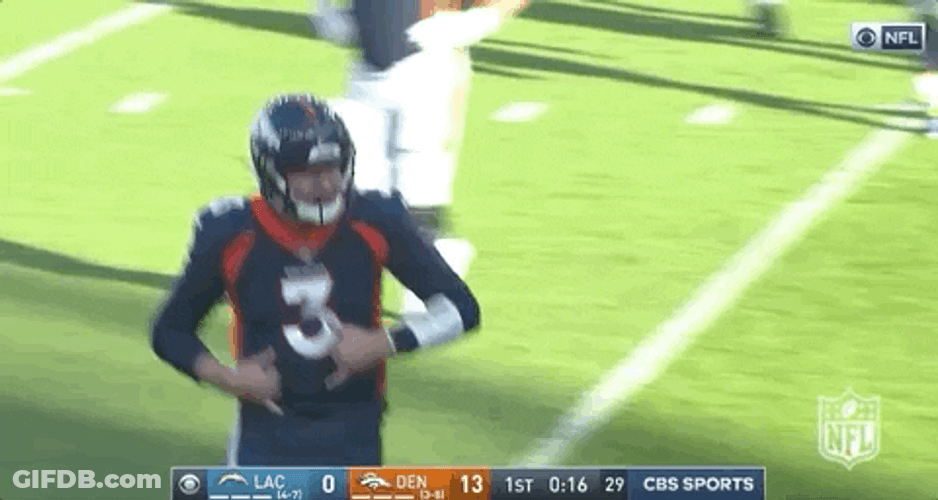 Drew Lock Signature Touchdown Hand Gesture GIF