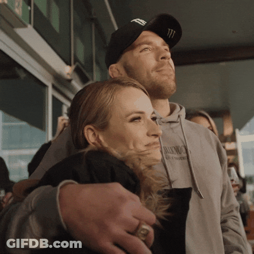 Dricus Du Plessis Huggig His Wife GIF