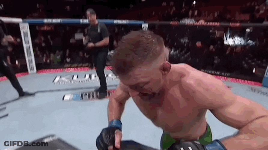 Dricus Du Plessis Kneeling On The Floor GIF