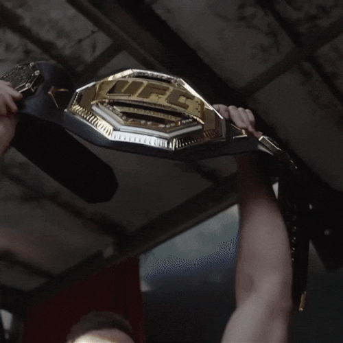 Dricus Du Plessis Raising His Belt GIF