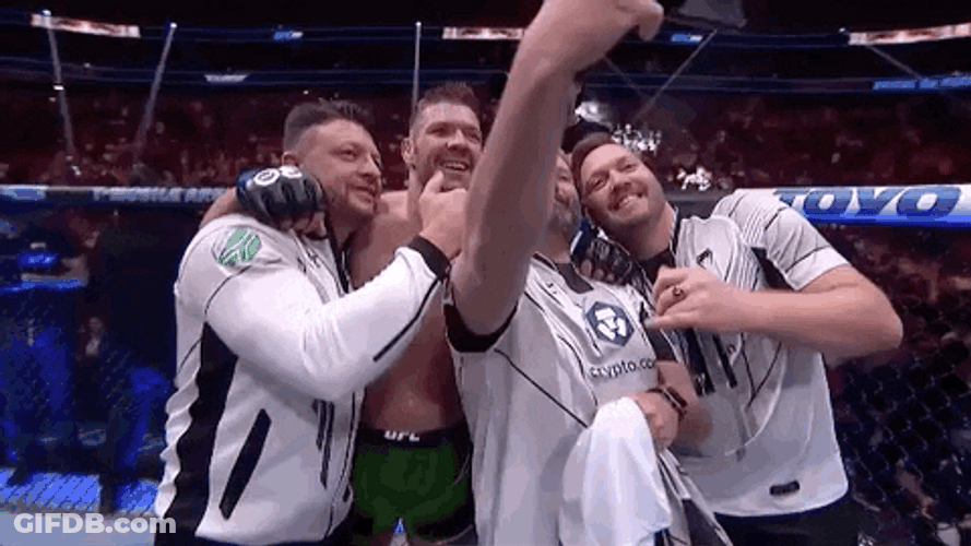 Dricus Du Plessis Taking Picture With Team GIF
