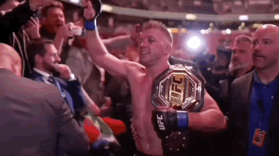Dricus Du Plessis With His Heavy Belt GIF