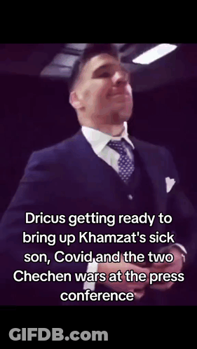 Dricus Is Getting Ready To Bring Up Khamzat 'S Sick Son Covid And The Two Chechen Wars At The Press Conference GIF