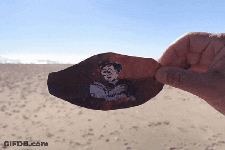 Dried Leaf Doodle Art GIF