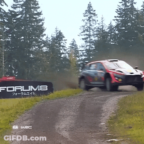 Drift Cars Bumping Onto Things On Track GIF