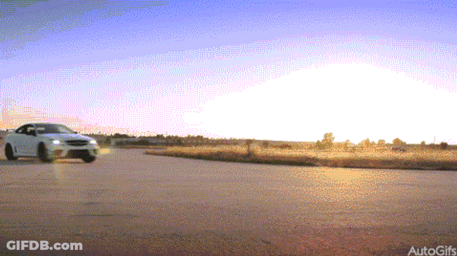 Drift Cars By The Sunset GIF