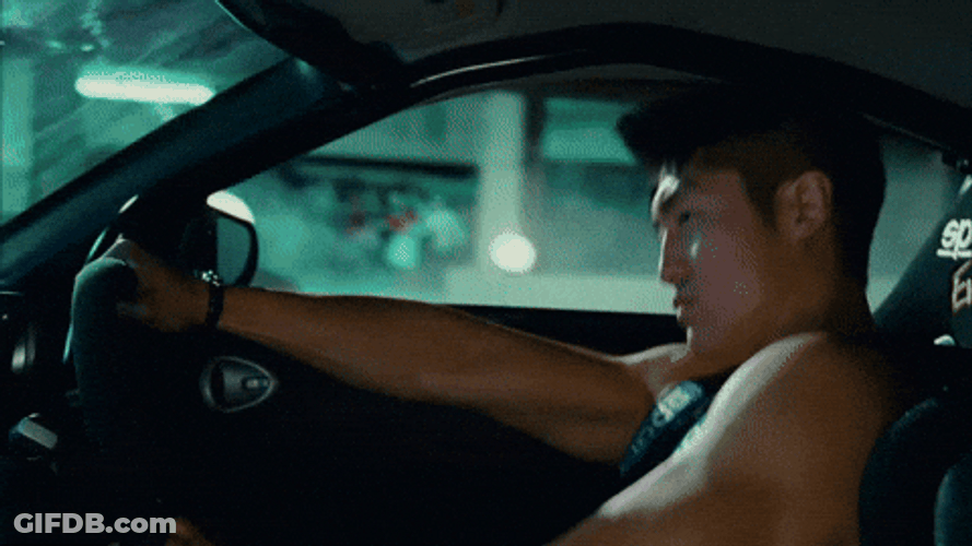 Drift Cars On A Small Parking Area GIF
