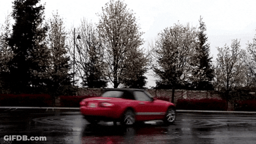 Drift Cars On A Wet Road GIF