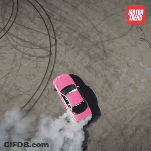 Drift Cars Pink Smoking Car GIF